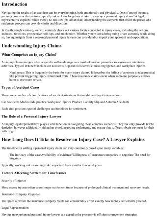 How Long Does It Take to Settle an Injury Insurance Claim? An Attorney Explains