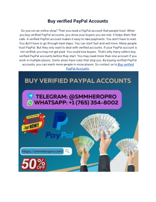 Top 17 Sites To Buy Verified PayPal Accounts in In This Year
