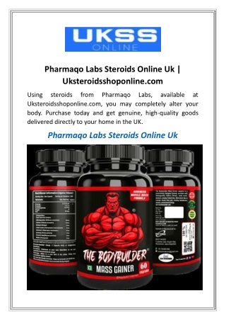 Pharmaqo Labs Steroids Online Uk  Uksteroidsshoponline