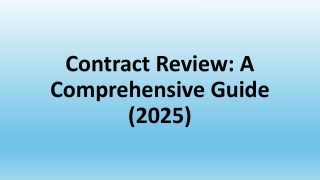 Contract Review: A Comprehensive Guide (2025)