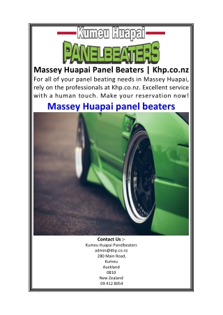 Massey Huapai Panel Beaters  Khp.co.nz