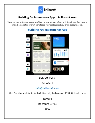 Building An Ecommerce App | Brillocraft.com