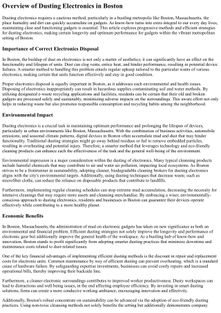 A Smarter Way To Handle Dusting Electronics In Boston, Massachusetts