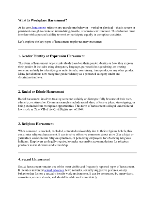 What is sexual harassment and why its necessary?