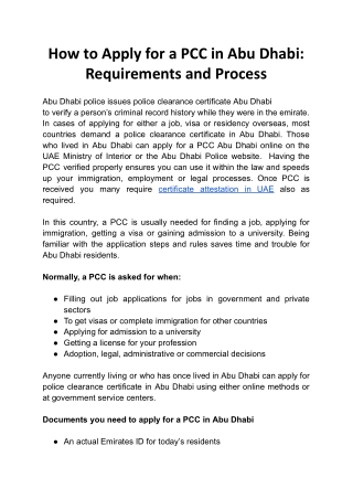 How to Apply for a PCC in Abu Dhabi_ Requirements and Process