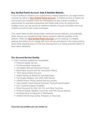 Top Guide How To Buy Verified Paxful Account