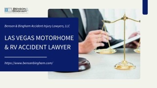 Las Vegas Motorhome & RV Accident Lawyer | Benson & Bingham