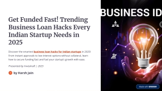 Zero Hassle, Instant Funds: Smart Business Loan Secrets for Indian Startups