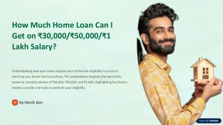 Home Loan Eligibility on ₹30K, ₹50K & ₹1 Lakh Monthly Income – Loan Amount, Inte