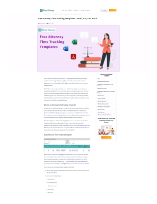 Free Attorney Time Tracking Templates – Excel, PDF, and Word