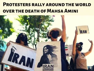 Protesters rally around the world over the death of Mahsa Amini