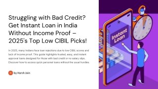 Bad Credit? Get Quick Personal Loans in India Without Salary Proof – Top Picks