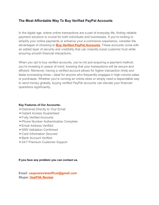 Top Guide How To Buy Verified PayPal Accounts