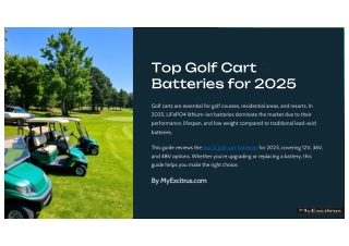 What Are the Top Golf Cart Batteries for 2025?